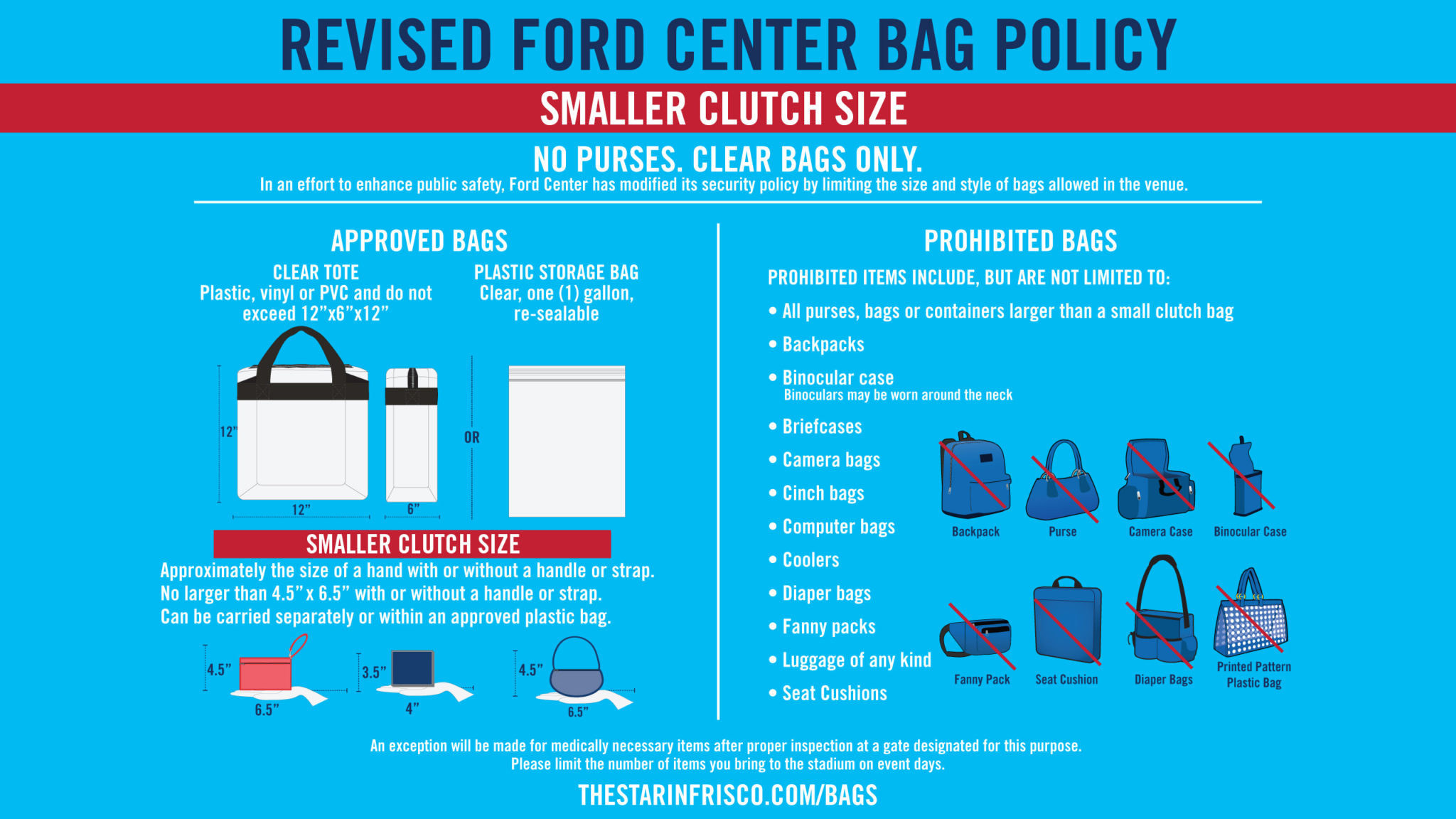 Security & Bag Policy The Star in Frisco