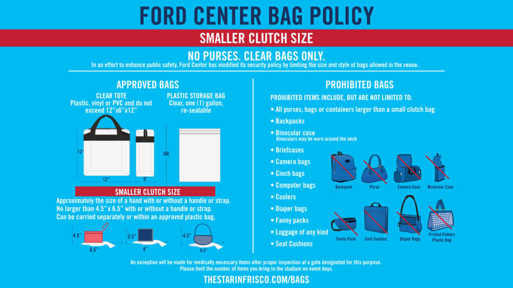 Ford Center Bag Policy 2020